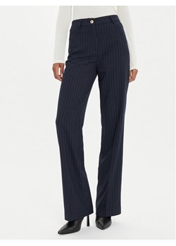 Morgan Spodnie materiałowe 242-PLENO.F Granatowy Flare Fit ze sklepu MODIVO w kategorii Spodnie damskie - zdjęcie 181045468