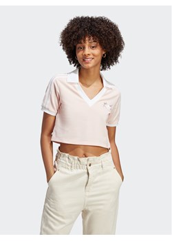 adidas Polo Crop Polo Shirt IP3757 Różowy ze sklepu MODIVO w kategorii Bluzki damskie - zdjęcie 181045498