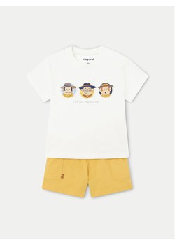 Mayoral Komplet t-shirt i spodenki 1654 Żółty Regular Fit ze sklepu MODIVO w kategorii Komplety niemowlęce - zdjęcie 181045568