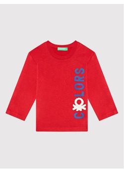 United Colors Of Benetton Bluzka 3ATNC15F2 Czerwony Regular Fit ze sklepu MODIVO w kategorii Kaftaniki i bluzki - zdjęcie 181045619