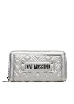 LOVE MOSCHINO Duży Portfel Damski JC5600PP1MLA196B Srebrny ze sklepu MODIVO w kategorii Portfele damskie - zdjęcie 181046175