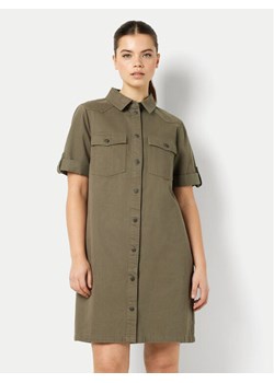 Noisy May Sukienka jeansowa New Signe 27030173 Khaki Loose Fit ze sklepu MODIVO w kategorii Sukienki - zdjęcie 181046335