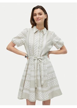 Vero Moda Sukienka koszulowa Dicthe 10303728 Beżowy Regular Fit ze sklepu MODIVO w kategorii Sukienki - zdjęcie 181046347