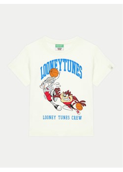 United Colors Of Benetton T-Shirt 3I1XG10GZ Écru Regular Fit ze sklepu MODIVO w kategorii T-shirty chłopięce - zdjęcie 181046566