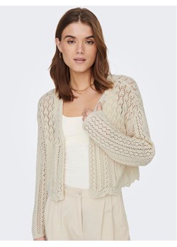 ONLY Kardigan Nola 15290744 Écru Relaxed Fit ze sklepu MODIVO w kategorii Swetry damskie - zdjęcie 181046946