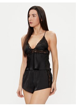 Hunkemöller Koszulka piżamowa Marcela 205066 Czarny Regular Fit ze sklepu MODIVO w kategorii Piżamy damskie - zdjęcie 181047275