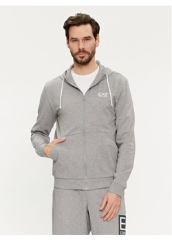 EA7 Emporio Armani Bluza 3DPM53 PJ05Z 3905 Szary Regular Fit ze sklepu MODIVO w kategorii Bluzy męskie - zdjęcie 181047345