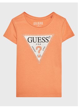 Guess T-Shirt J2YI51 K6YW1 Pomarańczowy Regular Fit - id: 0000302063512 - marki Guess - 181047368 Guess T-Shirt J2YI51 K6YW1 Pomarańczowy Regular Fit ze sklepu MODIVO w kategorii Bluzki dziewczęce - zdjęcie 181047368