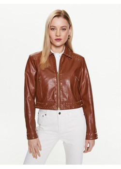 MICHAEL Michael Kors Kurtka z imitacji skóry Astor MS320B7DTW Brązowy Cropped Fit ze sklepu MODIVO w kategorii Kurtki damskie - zdjęcie 181048005