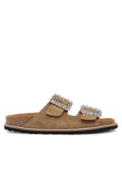 Pollini Klapki SA28373G0MTF0209 Khaki - id: 0000305177810 - marki POLLINI - 181048097 Pollini Klapki SA28373G0MTF0209 Khaki ze sklepu MODIVO w kategorii Klapki damskie - zdjęcie 181048097