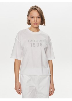 New Balance T-Shirt WT41519 Biały Oversize ze sklepu MODIVO w kategorii Bluzki damskie - zdjęcie 181048219