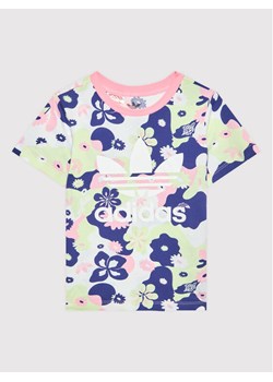 adidas T-Shirt Flower Allover Print HE6930 Kolorowy Regular Fit ze sklepu MODIVO w kategorii Koszulki niemowlęce - zdjęcie 181048357