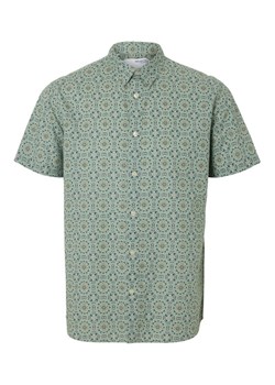 Selected Homme Koszula New Linen 16079053 Zielony Regular Fit ze sklepu MODIVO w kategorii Koszule męskie - zdjęcie 181048408