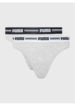 Puma Komplet 2 par stringów 907854 Szary ze sklepu MODIVO w kategorii Majtki damskie - zdjęcie 181048845