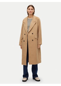 Vero Moda Płaszcz wełniany Harper 10320446 Beżowy Regular Fit ze sklepu MODIVO w kategorii Płaszcze damskie - zdjęcie 181049008