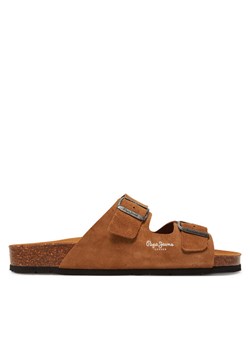 Pepe Jeans Klapki PMS90112 Beżowy ze sklepu MODIVO w kategorii Klapki męskie - zdjęcie 181049188