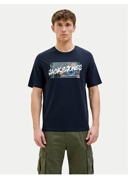 Jack&Jones T-Shirt Hawaii 12269324 Granatowy Standard Fit ze sklepu MODIVO w kategorii T-shirty męskie - zdjęcie 181049285