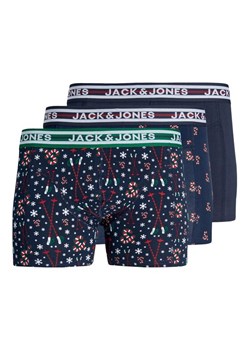Jack&Jones Junior Komplet 3 par bokserek 12246624 Granatowy ze sklepu MODIVO w kategorii Majtki dziecięce - zdjęcie 181049369