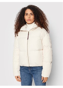 Tommy Hilfiger Kurtka zimowa Logo Jaquard WW0WW31921 Beżowy Regular Fit ze sklepu MODIVO w kategorii Kurtki damskie - zdjęcie 181049397