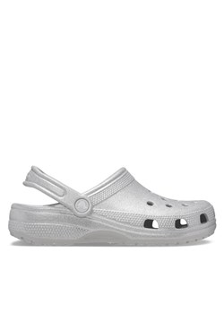 Crocs Klapki Classic Glitter Clog 205942 Srebrny ze sklepu MODIVO w kategorii Klapki damskie - zdjęcie 181050125