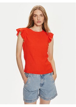 Pieces Bluzka Luna 17147178 Czerwony Regular Fit ze sklepu MODIVO w kategorii Bluzki damskie - zdjęcie 181050156