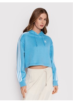 adidas Bluza adicolor Classics HC2014 Niebieski Relaxed Fit ze sklepu MODIVO w kategorii Bluzy damskie - zdjęcie 181050376