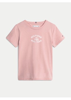 Tommy Hilfiger T-Shirt Monotype KG0KG08061 Różowy Regular Fit ze sklepu MODIVO w kategorii Bluzki dziewczęce - zdjęcie 181050455