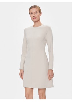 Calvin Klein Sukienka codzienna Hw Viscose Fit & Flare Dress K20K206336 Beżowy Regular Fit ze sklepu MODIVO w kategorii Sukienki - zdjęcie 181050556