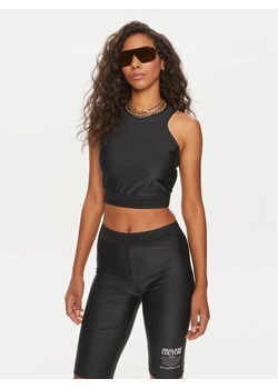 Versace Jeans Couture Top 76HAM227 Czarny Skinny Fit ze sklepu MODIVO w kategorii Bluzki damskie - zdjęcie 181050575