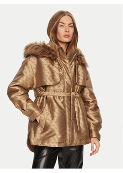 Guess Parka Elly W4BL35 WFIR2 Brązowy Regular Fit ze sklepu MODIVO w kategorii Parki damskie - zdjęcie 181050735