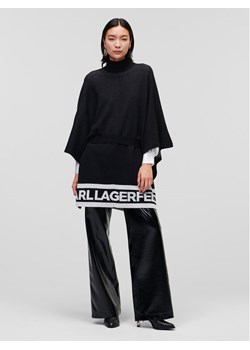KARL LAGERFELD Ponczo Logo 226W2010 Czarny Relaxed Fit ze sklepu MODIVO w kategorii Poncza - zdjęcie 181050746