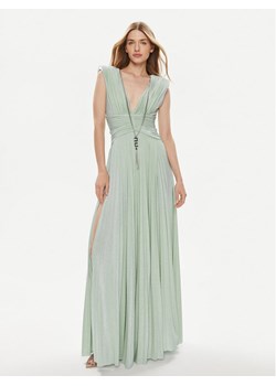 Elisabetta Franchi Sukienka wieczorowa AB-563-41E3-5754 Zielony Regular Fit ze sklepu MODIVO w kategorii Sukienki - zdjęcie 181050807
