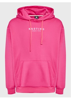 Kaotiko Bluza Vancouver AK018-10-G002 Różowy Relaxed Fit ze sklepu MODIVO w kategorii Bluzy męskie - zdjęcie 181050886
