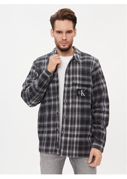 Calvin Klein Jeans Koszula J30J323967 Szary Regular Fit ze sklepu MODIVO w kategorii Koszule męskie - zdjęcie 181050915