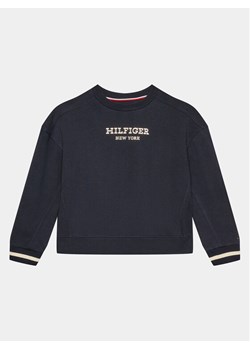 Tommy Hilfiger Bluza Monotype KG0KG07722 D Granatowy Relaxed Fit ze sklepu MODIVO w kategorii Bluzy dziewczęce - zdjęcie 181051025