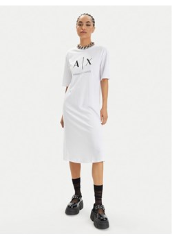 Armani Exchange Sukienka codzienna 3DYA79 YJ3RZ 1000 Biały Relaxed Fit ze sklepu MODIVO w kategorii Sukienki - zdjęcie 181051185
