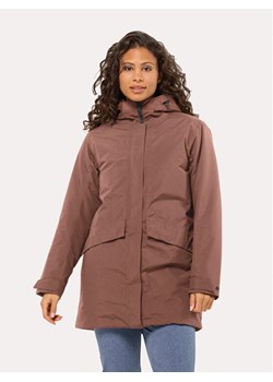 Jack Wolfskin Kurtka zimowa Tempelhof Coat 1116151 Bordowy Regular Fit ze sklepu MODIVO w kategorii Kurtki damskie - zdjęcie 181051875