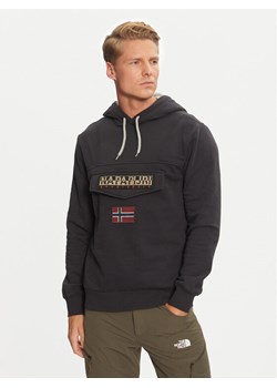 Napapijri Bluza Burgee NP0A4I9B Czarny Regular Fit ze sklepu MODIVO w kategorii Bluzy męskie - zdjęcie 181052368