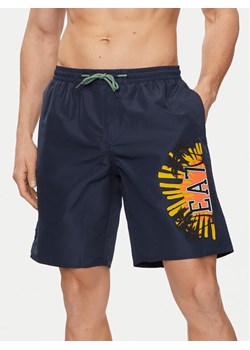 EA7 Emporio Armani Szorty kąpielowe 902047 4R751 06935 Granatowy Regular Fit ze sklepu MODIVO w kategorii Kąpielówki - zdjęcie 181052697