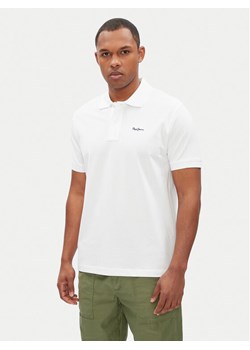 Pepe Jeans Polo Essential PM542298 Biały Regular Fit ze sklepu MODIVO w kategorii T-shirty męskie - zdjęcie 181052725