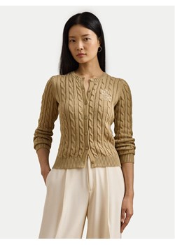 LAUREN RALPH LAUREN Kardigan 200932225007 Beżowy Slim Fit ze sklepu MODIVO w kategorii Swetry damskie - zdjęcie 181052829
