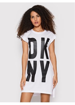 DKNY T-Shirt P1RHRB2M Biały Regular Fit ze sklepu MODIVO w kategorii Bluzki damskie - zdjęcie 181052939
