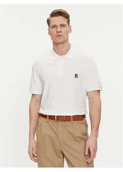 Tommy Hilfiger Polo Interlock MW0MW34783 Biały Regular Fit ze sklepu MODIVO w kategorii T-shirty męskie - zdjęcie 181052957