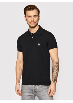 United Colors Of Benetton Polo 3089J3178 Czarny Slim Fit ze sklepu MODIVO w kategorii T-shirty męskie - zdjęcie 181052989
