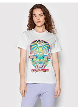 Converse T-Shirt Nature Party Graphic 10024245-A02 Biały Standard Fit ze sklepu MODIVO w kategorii Bluzki damskie - zdjęcie 181053069