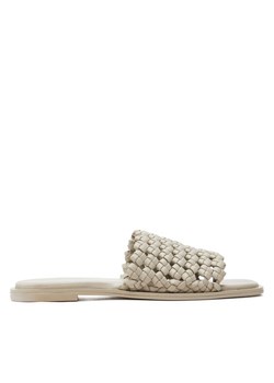 Calvin Klein Klapki Flat Slide Latt HW0HW02143 Beżowy ze sklepu MODIVO w kategorii Klapki damskie - zdjęcie 181053228