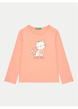 United Colors Of Benetton Bluzka 3I1XG10FG Pomarańczowy Regular Fit ze sklepu MODIVO w kategorii Bluzki dziewczęce - zdjęcie 181053248