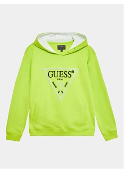 Guess Bluza L3YQ04 KAD73 Zielony Regular Fit ze sklepu MODIVO w kategorii Bluzy chłopięce - zdjęcie 181053357