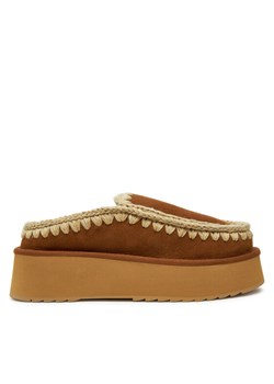Mou Kapcie Clog Eskimo Platform FW681004A Brązowy ze sklepu MODIVO w kategorii Kapcie damskie - zdjęcie 181053618