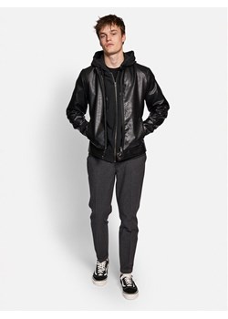 Redefined Rebel Kurtka z imitacji skóry Chris 225008 Czarny Regular Fit ze sklepu MODIVO w kategorii Kurtki męskie - zdjęcie 181053987
